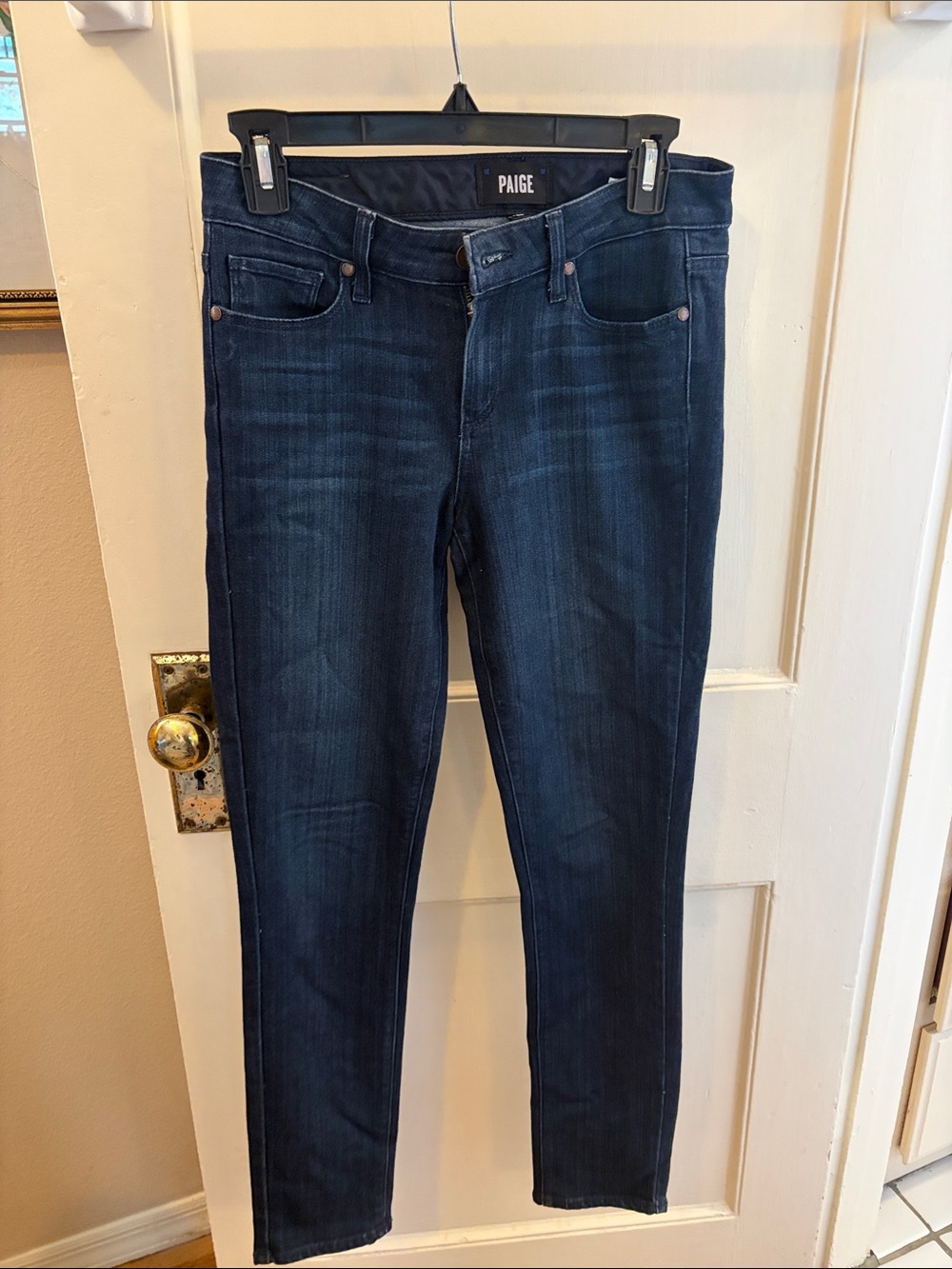 PAIGE Dark Indigo Skinny Jeans